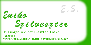 eniko szilveszter business card