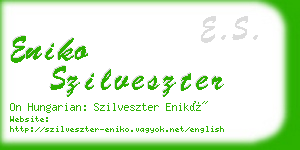 eniko szilveszter business card